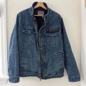 Levi's Men’s Insulated Dark Blue Utility Denim Jacket with Quilted Lining Size M